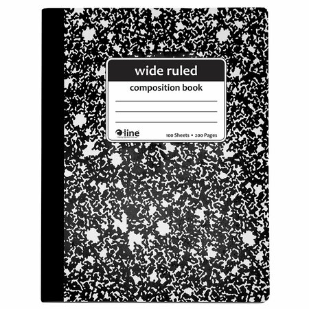 C-Line Products Composition Notebook, 100 Page, Wide Ruled, Black Marble, 12PK 22024